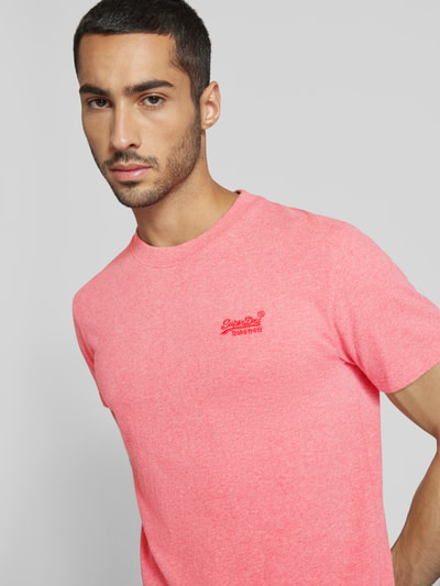 Superdry T-shirt melanżowy model ‘Vintage Logo’ Różowy melanż 3