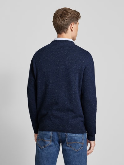 Barbour Strickpullover mit Label-Stitching Modell 'Tisbury' Marine 5