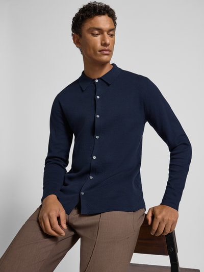 Christian Berg Men Strickjacke mit Knopfleiste Marine 3