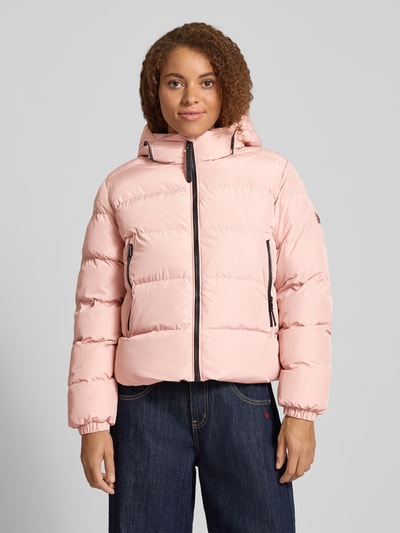 Superdry Regular fit gewatteerd jack met reliëflogo, model 'Sports' Roze - 4