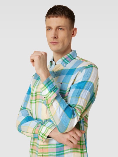 Tommy Hilfiger Regular Fit Freizeithemd aus Leinen mit Button-Down-Kragen Grass 3