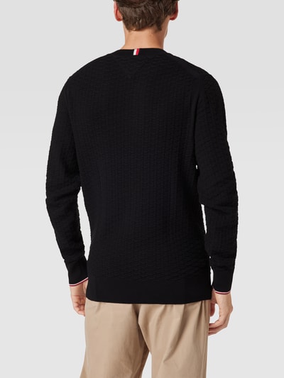 Tommy Hilfiger Strickpullover mit Strukturmuster Modell 'EXAGGERATED' Black 5