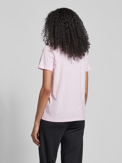 ICHI T-shirt z wyhaftowanym motywem model ‘CAMINO’ Różowy 5