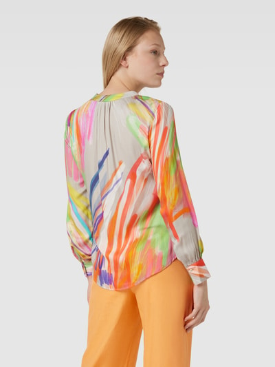 Emily Van den Bergh Blouseshirt van viscose met all-over motief Zilver - 5