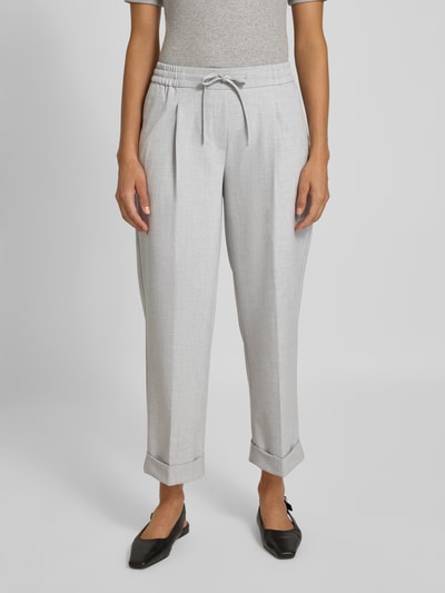 OPUS Spodnie materiałowe w kant model ‘Melosa’ Jasnoszary 4