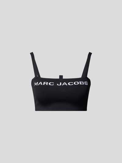 Marc Jacobs Crop Top mit Label-Stitching Schwarz 2