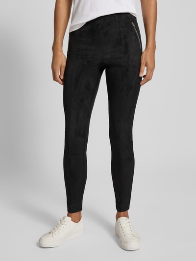 Only Slim fit legging in suèdelook, model 'ANGALI LIFE' Zwart - 3