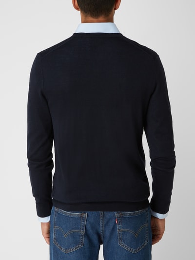 Christian Berg Men Pullover van wolmix  Marineblauw - 5