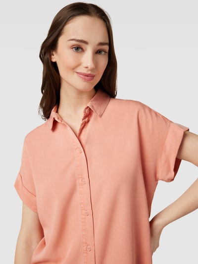 Jake*s Casual Bluse aus Viskose-Mix mit Hemdblusenkragen Lachs 3