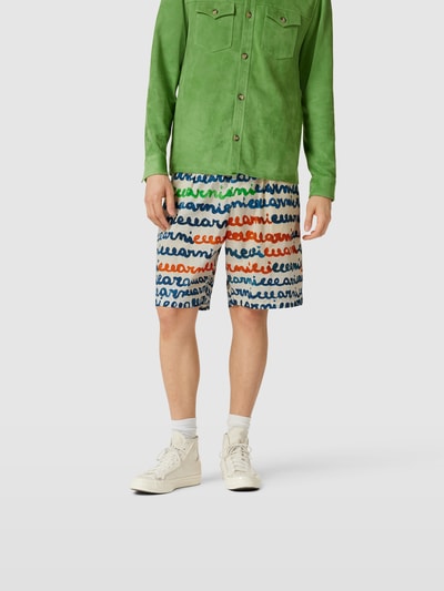 Marni Shorts mit Allover-Logo-Print Hellgelb 4