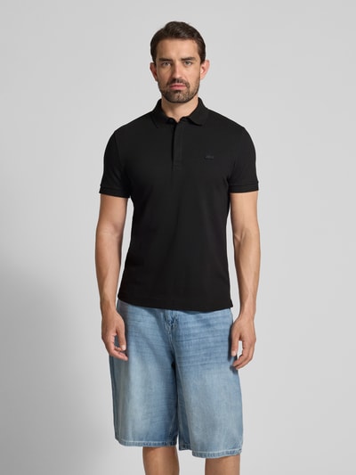 Lacoste Regular fit poloshirt van katoenmix Zwart - 4