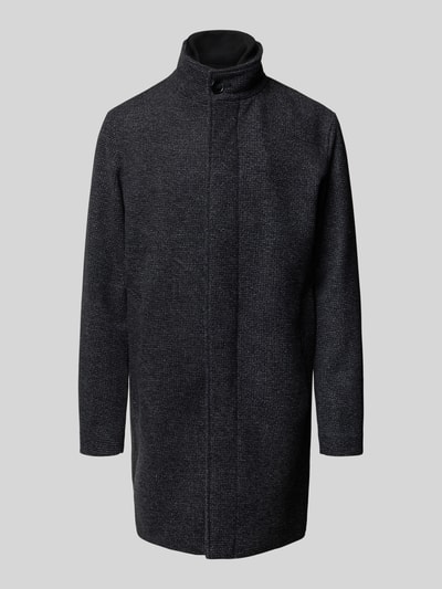 Jack & Jones Premium Mantel aus Woll-Mix mit Stehkragen und Eingrifftaschen Anthrazit Melange 2