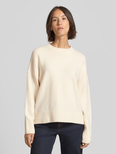 VERO MODA Relaxed Fit Pullover mit Woll-Anteil Modell 'BOOM' Ecru 4