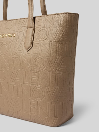 VALENTINO BAGS Torba shopper ze wzorem z logo i aplikacją z logo model ‘PANSY’ Szarobrązowy 2