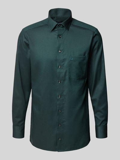 OLYMP Modern fit zakelijk overhemd met kentkraag Donkergroen - 2