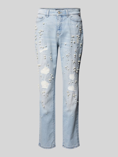 Marc Cain Relaxed Fit Jeans mit Zierbesatz Hellblau 2