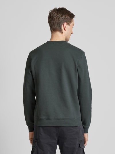 Napapijri Sweatshirt met labelstitching, model 'balis' Kaki - 5