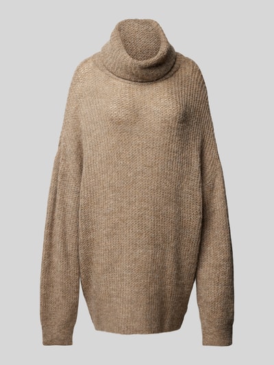 LeGer by Lena Gercke Oversized Strickpullover mit Rollkragen Modell 'Juna' Hellbraun Melange 2