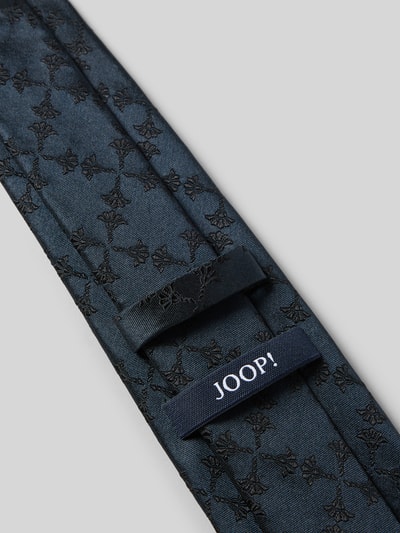 JOOP! Collection Stropdas van zijde met stitchings (8 cm) Marineblauw - 3