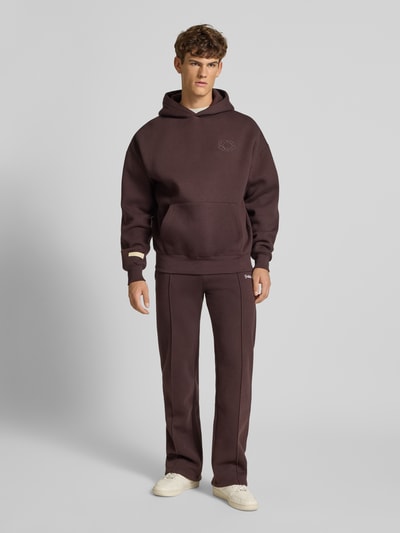 PROHIBITED Sweatbroek met elastische band Donkerbruin - 1