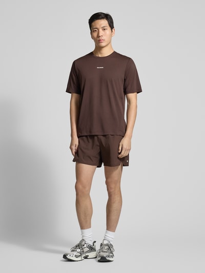 Salomon Funktionsshirt mit Logo und Rundhalsausschnitt Modell 'Kout' Dunkelbraun 1