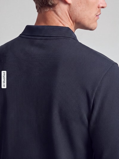 BOSS Orange Poloshirt mit strukturierter Piqué-Oberfläche Marine 3
