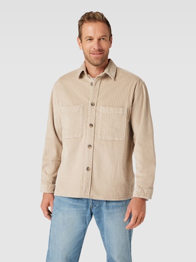 SELECTED HOMME Overshirt met borstzakken, model 'PEDER' Beige - 4