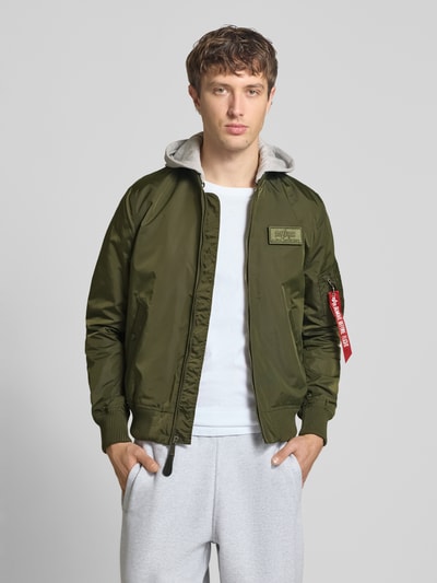 Alpha Industries Blouson mit Logo-Anhänger Modell 'MA-1 TT' Oliv 4