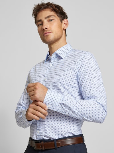 BOSS Slim fit zakelijk overhemd met kentkraag, model 'Hank' Bleu - 3