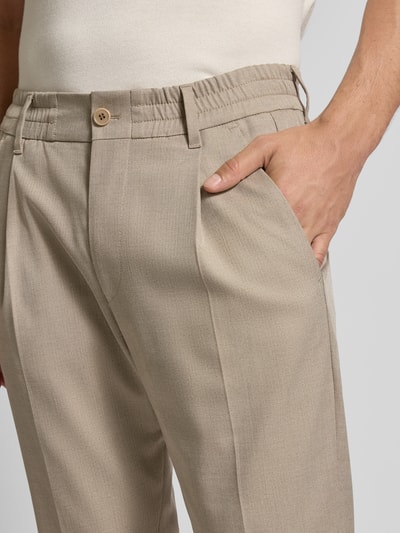 Drykorn Stoffen broek met bandplooien, model 'CHASY' Zand - 3