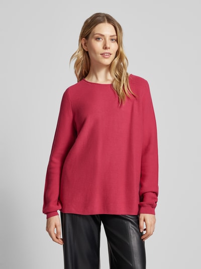 Christian Berg Woman Gebreide pullover met ronde hals Felroze - 4