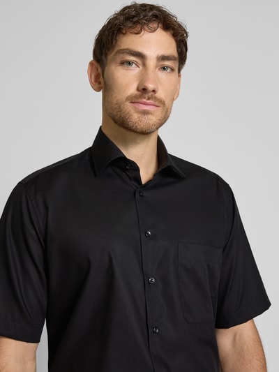 ETERNA Comfort Fit Kurzarmhemd mit Kentkragen Black 3