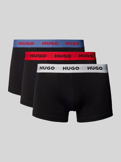 HUGO Trunks mit elastischem Label-Bund im 3er-Pack Black 1