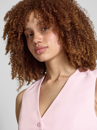 Pieces Regular fit gilet met 4-knoopssluiting, model 'BOZZY' Oudroze gemêleerd - 3