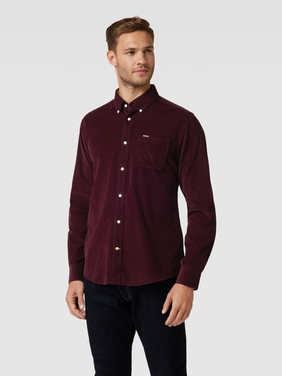 Barbour Ribcordoverhemd met button-downkraag, model ‘Ramsey’ Bordeaux - 4