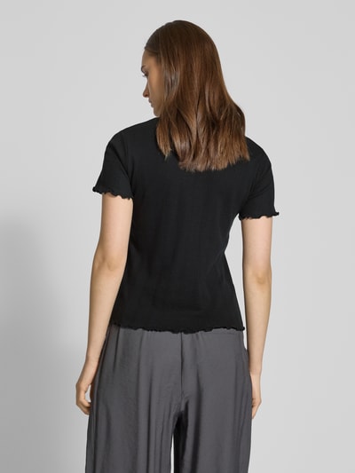 Pieces Regular fit T-shirt van katoenmix, model 'FIA' Zwart - 5