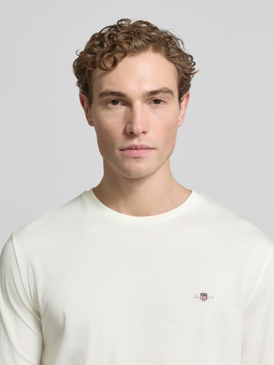 GANT Longsleeve mit Label-Stitching Offwhite 3