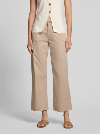 Brax Flared stoffen broek met verkort model, model 'STYLE.MAINE' Beige - 4