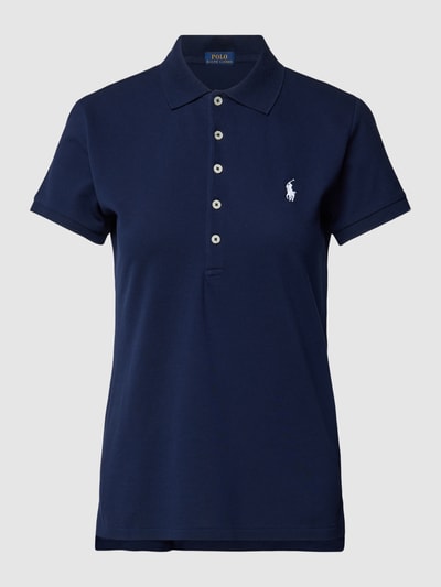 Polo Ralph Lauren Koszulka polo o kroju slim fit z wyhaftowanym logo model ‘JULIE’ Granatowy 2