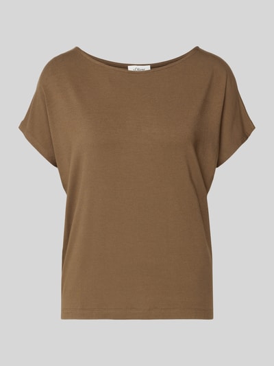 Produktfoto, Relaxed Fit T-Shirt aus Viskose-Mix von s.Oliver RED LABEL, damski t-shirt efekt: jednolity kolor, krój relaxed fit, okrągły dekolt, krótki rękaw, wykończenie materiału: dżersej, mieszanka wiskozy