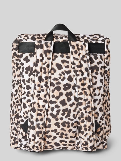 WOUF Rucksack mit Animal-Print Modell 'Kim' Hellbraun 5