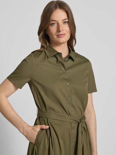 ROBE LÉGÈRE Sukienka koszulowa z wiązanym paskiem Khaki 3