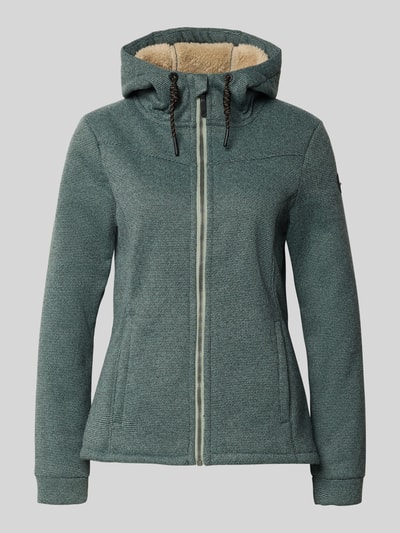 G.I.G.A. DX Kurtka z kapturem i podszewką z futerka Petrol melanż 2