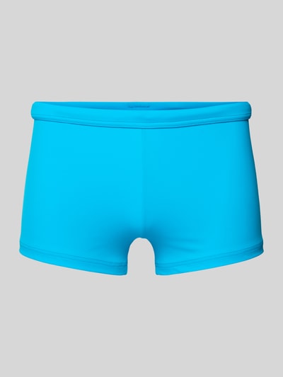 HOM Zwembroek in effen design, model 'SEA LIFE' Turquoise - 1