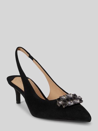 Lauren Ralph Lauren Pumps mit Strassapplikation aus Rindsnappa Black 1
