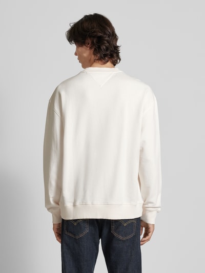 Tommy Jeans Relaxed fit sweatshirt met labelprint Offwhite - 5