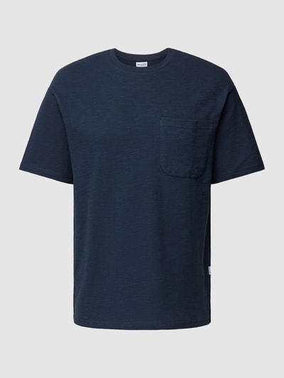 SELECTED HOMME T-shirt met opgestikte borstzak, model 'LOOSESAUL' Marineblauw - 2