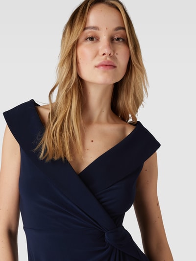 Lauren Dresses Sukienka wieczorowa w kopertowym stylu model ‘LEONIDAS’ Granatowy 3