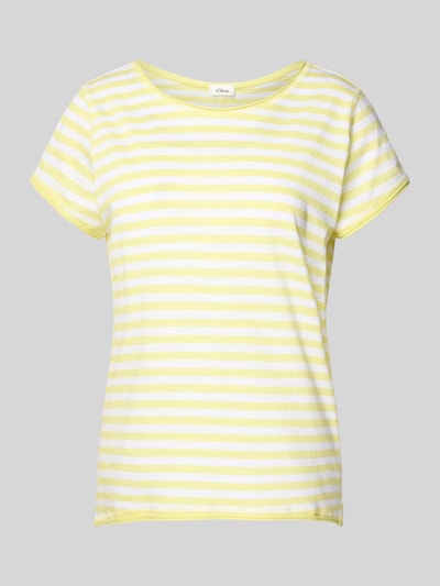 s.Oliver RED LABEL Regular Fit T-Shirt aus Baumwoll-Flammgarn CORAL Melange 2