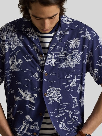 Polo Ralph Lauren Regular Fit Freizeithemd aus Viskose  Marine 3